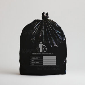 bolsa negra impresa para residuos hospitalarios